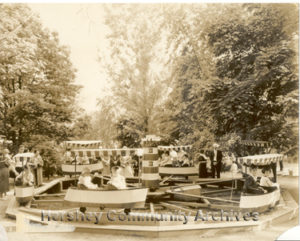 One of the first Kiddie rides added to Hershey Park was a children’s boat ride. ca.1926-1935