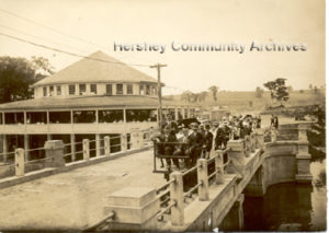 The starting point for the miniature railway was located near the intersection of Park Avenue and Park Boulevard, not far from Hershey’s railroad station and downtown Hershey. ca.1925-1935