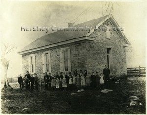 Greiner School, a one-room school in Derry Township, PA. ca.1900