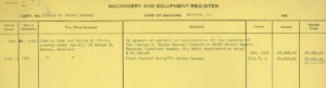 Insurance Register detailing purchase of the Danner collection, 1935-1936