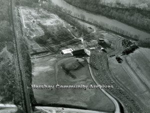 Aerial view, Highmeadow Campground. 1974