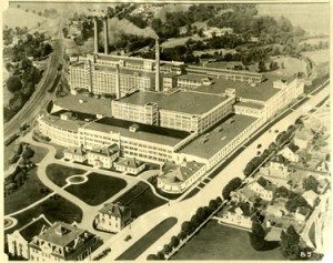 Aerial view of Hershey Chocolate Factory. ca.1920-1925