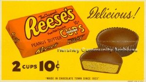 Advertisement; Reese’s Peanut Butter Cups, 1963