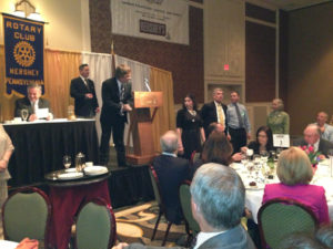 The 2013 Hershey Rotary Auction kicks off with a “Heads or Tails” contest. 4/13/2013