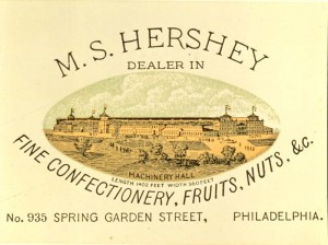 Trade card; Milton Hershey's first business, Philadelphia, PA. ca.1876