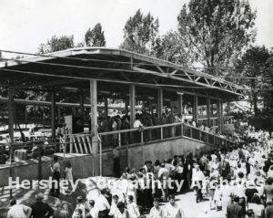 Comet roller coaster ride entrance, ca. 1946-1960