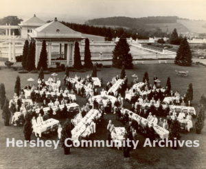 Dinner party on the Hotel Hershey lawn, June 3, 1936