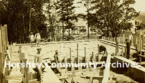 Construction for Hershey's new "Central School," ca. 1914