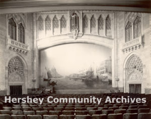 Hershey Theatre main auditorium and fire screen, ca. 1933-1950