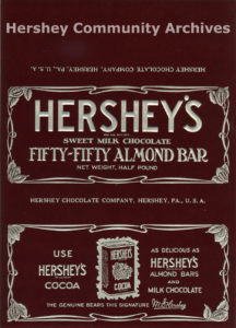 Hershey's 50-50 Almond bar wrapper, 1926