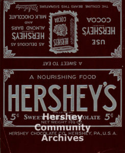 Hershey's Milk Chocolate bar wrapper, 1912-1926