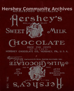 Hershey's Milk Chocolate bar wrapper, 1906-1911