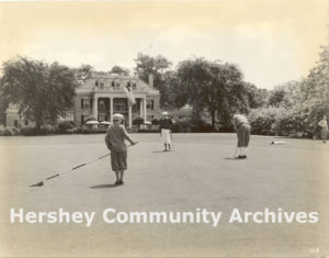 High Point Mansion served as the clubhouse for Hershey Country Club from 1930-1970. Photograph, 1933