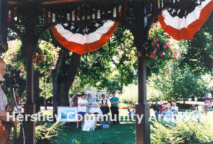 Hershey Area Art Association members at Arts in the Park in Chocolatetown Square, 1996