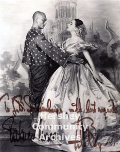 The King and I, starring Yul Brynner and Patricia Morison, began its post Broadway tour in Hershey, 1954