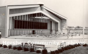 Cocoa Avenue Plaza swimming pool, ca. 1965