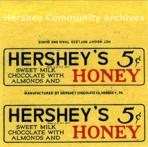 Hershey’s HONEY Bar, 1927-1930