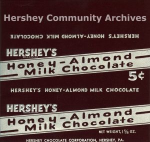 Hershey’s Honey-Almond Milk Chocolate, ca. 1935- August 1939