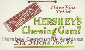 Hershey used point of purchase cards to market its products. Point of Purchase Card, ca. 1916-1924