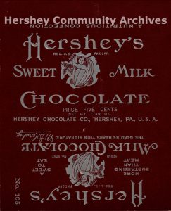 Hershey’s Milk Chocolate bar wrapper, ca. 1906-1911