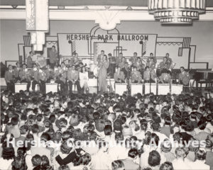 Harry James and band perform at Hershey Park Ballroom, July 25, 1945