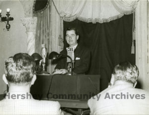 Lowell Thomas broadcasts from The Hotel Hershey Castillian Ballroom, September 13, 1950