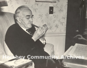 Milton Hershey in his High Point apartment, May 23, 1937