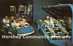 Chocolate World’s tour ride showed visitors how Hershey’s milk chocolate was manufactured. 1973